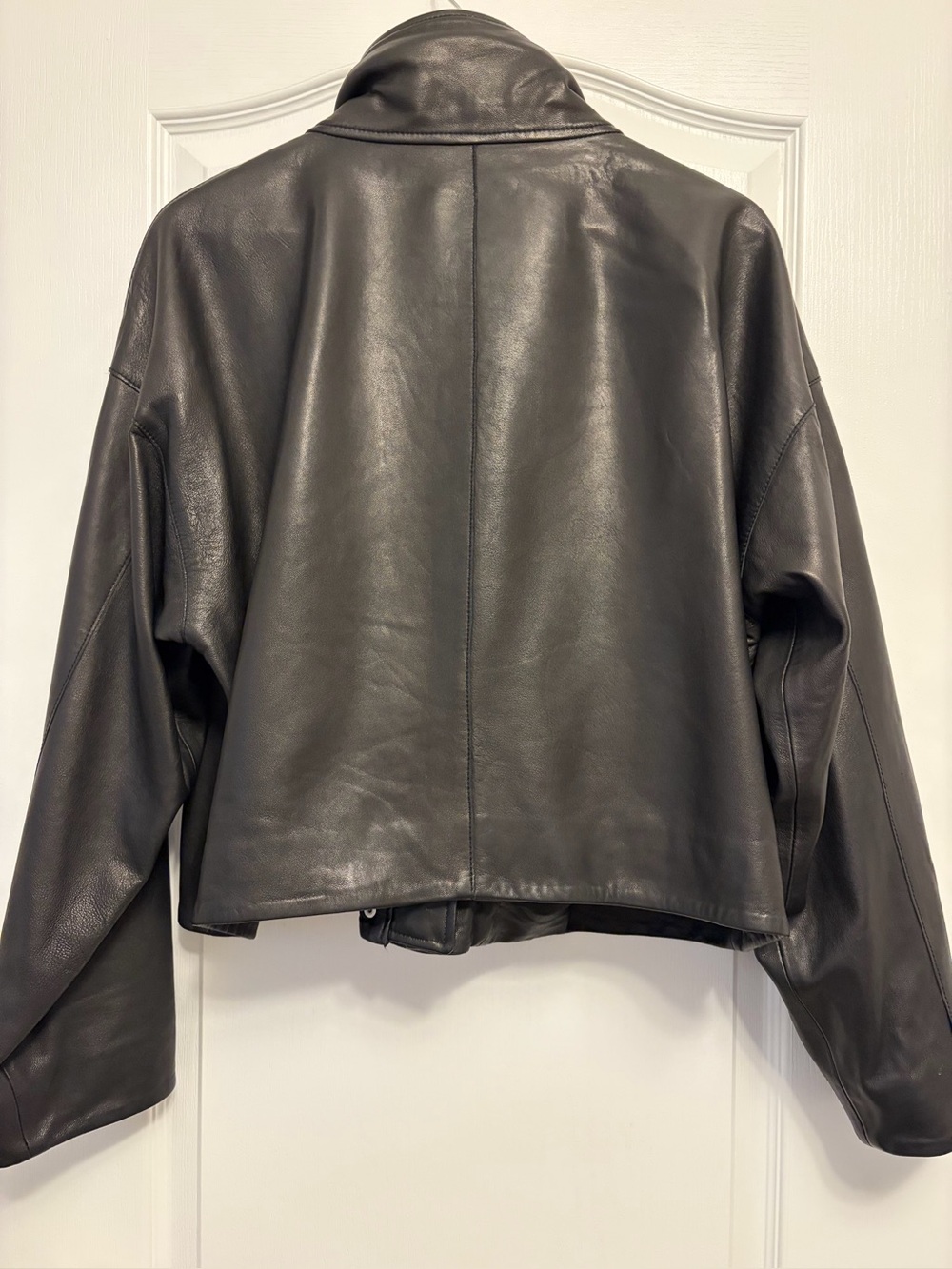 All Saints Ryder Funnel Neck Leather Jacket - Picture 2 of 6